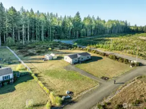 Nestled at the edge of a beautiful forest, offering privacy and a serene backdrop.