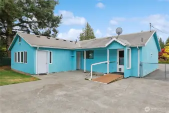 Back view of house (this is also where you enter the extra finished room