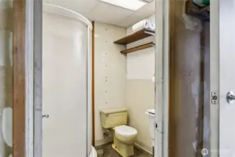 3/4 bath inside garage