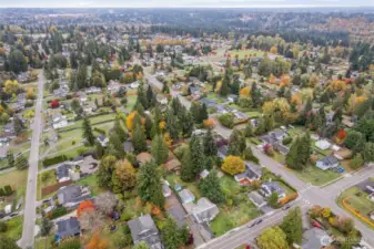 Arial of location in beautiful Brier