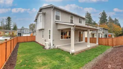 A comfortable backyard retreat with space to make your own.
