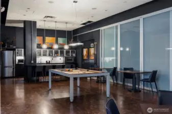 Beautiful entertainment areas for the Trio community w/kitchen, pool table, lounge area w/t.v and cozy fireplace's