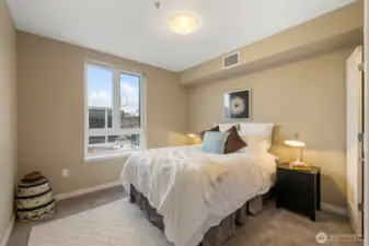 Lovely Guest Bedroom with large walk-in closet
