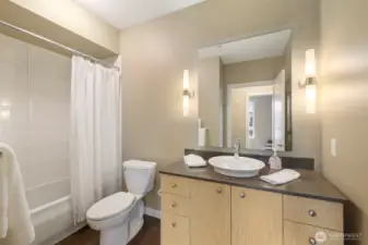 Well appointed guest Bathroom