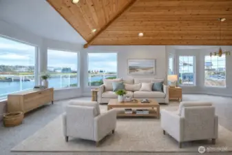 Living room angle 2 - Virtually staged with AI