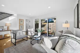 Open Main floor with private patio