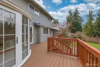 Deck in the back of the house for your summer BBQ.