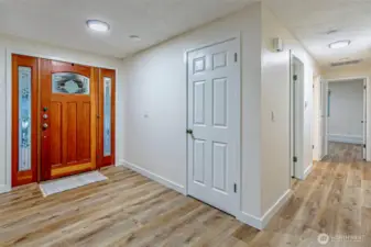 Coat closet just off the entry.