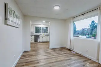 Formal dining right off the living room.