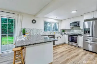 Back slider leads to backyard.