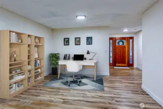 Great flex space off the eat in kitchen. Could be office space, a playroom, additional living space - whatever you want! *this photo has been virtually staged*