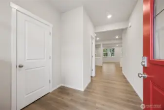 A welcoming entrance to this beautiful home! Picture for representational purposes only, colors and features may vary.