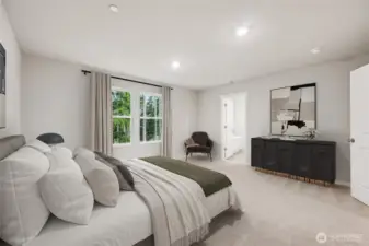 Primary bedroom suite with plenty of room. Picture for representational purposes only, colors and features may vary.