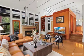 Indoor/outdoor fireplace