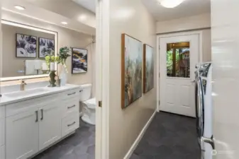 Mud Room w/ Laundry to Backyard