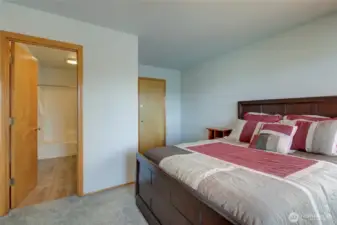 This bedroom also has a walk in closet, and direct access into the main bath without having to go around into the hallway.