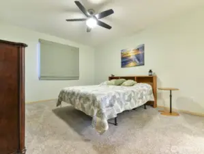Primary Bedroom.  Extra nice window coverings that stay with home.