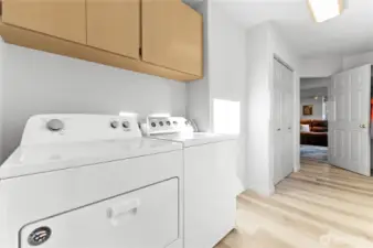 Laundry in Utility area off garage