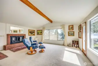 Primary bedroom large enough for a sitting room.