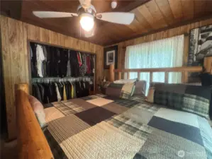 Primary bedroom connects to bathroom