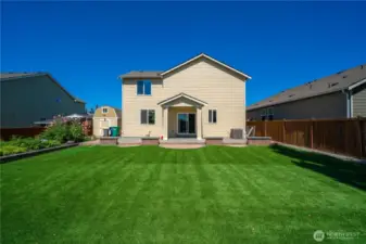 Flat backyard.