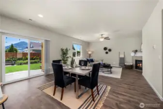 Luxury vinyl plank throughout the main floor.