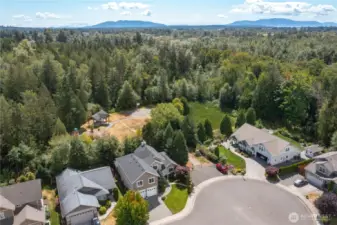 HOA owned acreage behind the home