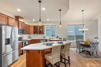 All appliances remain with the home and aid with meal prep and entertaining.  The windows are clad in up-down shades that allow you to control the light & create a welcoming atmosphere.