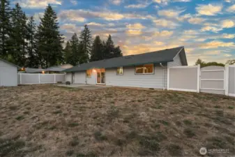Spacious, Fenced Backyard