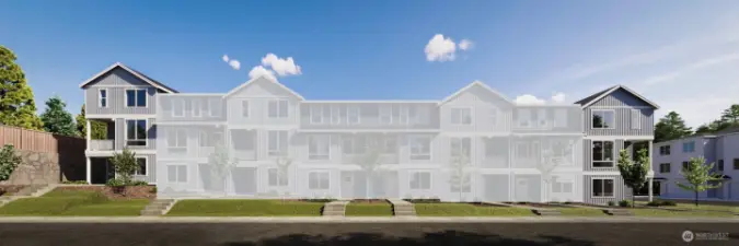 Image is a rendering.  Photographs are for illustrative purposes only. Features, finishes, interior/exterior colors, landscaping and floorplan shown may vary from actual homes built.