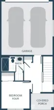 Image is a rendering   Photographs are for illustrative purposes only. Features, finishes, interior/exterior colors, landscaping and floorplan shown may vary from actual homes built.