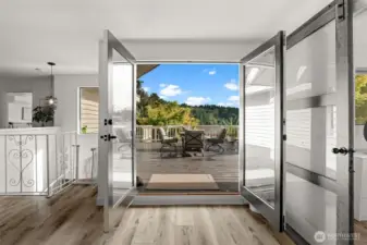 Loft with access to deck