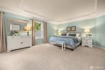 Spacious primary bedroom