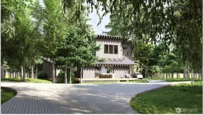 Illustrative rendering of a possible home design. For reference only; the lot is vacant