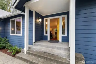 Only a couple of stairs, the rest is all one level.