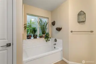 Settle in for a relaxing, deep soak in the tub.