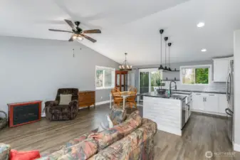 Spacious light and bright great room concept living