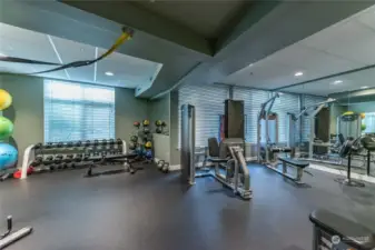 Exercise Room has free weights, Balls, weighted balls, benches and fans to keep you cool...