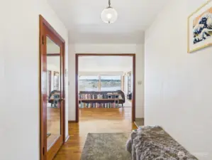ENTRY - Living Room beyond, with water views!