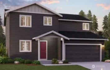 Christy Elevation A-Rendering- Image is for informational purposes only, landscaping, hardscape, colors, and features may vary.