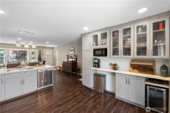 Is that a beverage fridge ? Why yes it is.