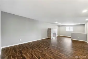 Rec-room with a office area