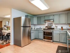 Spacious updated kitchen.