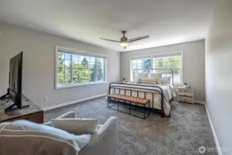 Spacious Primary Bedroom w/ Views