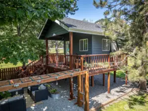 Tree House & Built In Play Structure
