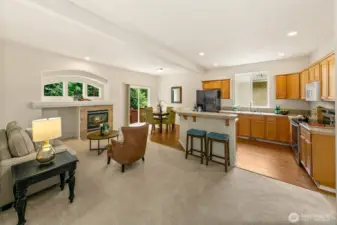 Big family room off the kitchen.