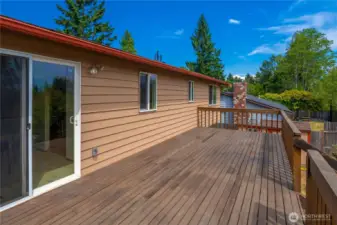 Large deck off the back.
