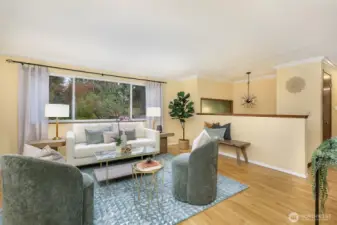 main level, large picture window