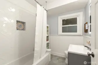 Remodeled main floor bathroom
