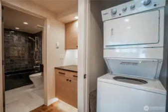 Stacking washer and dryer are included!